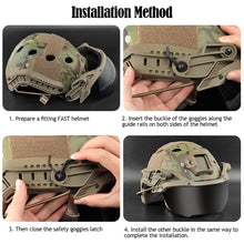 Load image into Gallery viewer, Adjustable Tactical Helmet Flip Goggles Airsoft Paintball FAST Helmet Windproof Anti Fog CS Wargame Protection Anti-frog Goggles