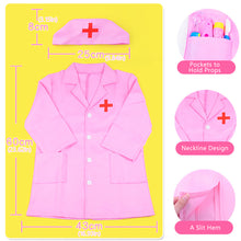 Load image into Gallery viewer, 1 Set Kids Doctor Simulation Nurse Uniform Cosplay Family Parent-Child Games Cross Coat Halloween Carnival Performance Costume