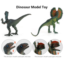 Load image into Gallery viewer, Jurassic Dinosaur Simulation Toy PVC Action Figure Dino Model Toys Lifelike Dilophosaurus Raptor Dinosaurs Ornaments Mouth Can Be Closed