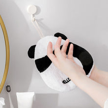 Load image into Gallery viewer, Cute Cartoon Panda Hand Towel Super Absorbent Microfiber Coral Fleece Kitchen Handkerchief High-efficiency Tableware Cleaning Dishcloth Tools for Child