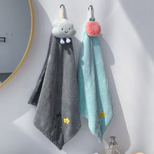 Load image into Gallery viewer, Cute Cartoon Toy Hand Towel Super Absorbent Microfiber Coral Fleece Kitchen Handkerchief High-efficiency Tableware Cleaning Dishcloth Tools for Child