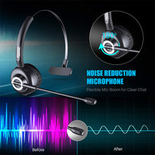 Load image into Gallery viewer, M97 5.0 Headset Wireless Over-Head CVC6.0 Noise Canceling Headphones with Microphone with charging base for Trucker/Driver