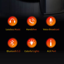 Load image into Gallery viewer, GR07 Wireless-compatible 5.3 Audio Receiver Car Kit Hands-free Call Card Mp3 Player With Colorful Led Backlight Adapter