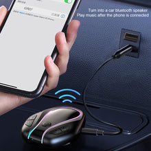Load image into Gallery viewer, GR07 Wireless-compatible 5.3 Audio Receiver Car Kit Hands-free Call Card Mp3 Player With Colorful Led Backlight Adapter