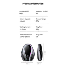 Load image into Gallery viewer, GR07 Wireless-compatible 5.3 Audio Receiver Car Kit Hands-free Call Card Mp3 Player With Colorful Led Backlight Adapter