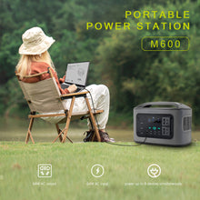 Load image into Gallery viewer, 200-240V 600W EU 600Wh Portable Power Station Pure Sine Wave for Home Outdoor Car Drone Laptops Solar Generator Charging