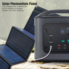 Load image into Gallery viewer, 200-240V 600W EU 600Wh Portable Power Station Pure Sine Wave for Home Outdoor Car Drone Laptops Solar Generator Charging