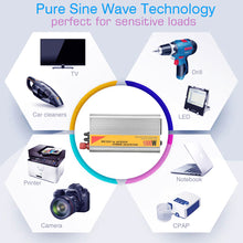 Load image into Gallery viewer, 1000W Car Modified Sine Wave Sinewave Inverter Power Car Micro Converter Transformer Inverter DC 12V To AC 220V Voltage Converter