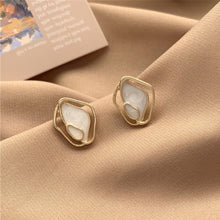 Load image into Gallery viewer, Temperamental Simple Geometric Shell Ear Studs Earrings Versatile Alloy Ear Studs Women Jewelry Accessories