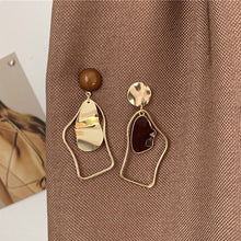 Load image into Gallery viewer, Temperamental Vintage Earrings Geometrically Irregular Oil Dropping Ear Studs Asymmetrical Simple Earrings Jewelry Gift