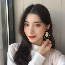 Load image into Gallery viewer, Temperamental Vintage Earrings Geometrically Irregular Oil Dropping Ear Studs Asymmetrical Simple Earrings Jewelry Gift