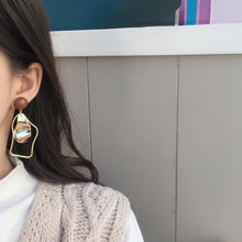 Load image into Gallery viewer, Temperamental Vintage Earrings Geometrically Irregular Oil Dropping Ear Studs Asymmetrical Simple Earrings Jewelry Gift