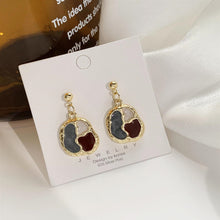 Load image into Gallery viewer, Antique Color Blocked Pendant Earrings Temperamental Simple Alloy Ear Studs Earrings Jewelry Accessories