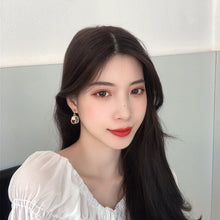 Load image into Gallery viewer, Antique Color Blocked Pendant Earrings Temperamental Simple Alloy Ear Studs Earrings Jewelry Accessories