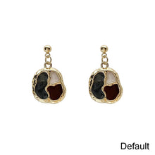 Load image into Gallery viewer, Antique Color Blocked Pendant Earrings Temperamental Simple Alloy Ear Studs Earrings Jewelry Accessories
