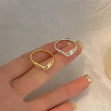 Load image into Gallery viewer, Fashion Personalized Ring Gold Silver Alloy Non-adjustable Ring Niche Simple Jewelry Accessory for Women