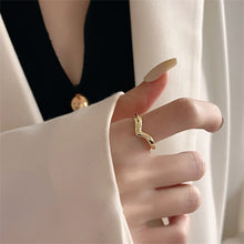 Load image into Gallery viewer, Fashion Personalized Ring Gold Silver Alloy Non-adjustable Ring Niche Simple Jewelry Accessory for Women