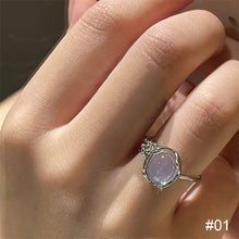 Load image into Gallery viewer, Fashion Vintage Opal Ring Niche Irregular Opening Adjustable Ring Alloy Ring Women Jewelry Accessory
