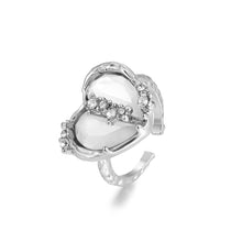 Load image into Gallery viewer, Split Love Diamond Necklace Ring Earring Fashion Creative Alloy Love Necklace Ring Earring Jewelry Gift