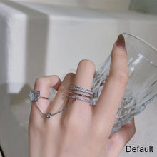 Load image into Gallery viewer, Niche Simple Butterfly Tassel Finger Ring Adjustable Shiny Ring Women Alloy Ring Jewelry Accessory