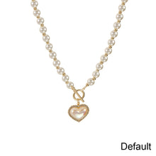 Load image into Gallery viewer, Pearl Love Pendant Necklace Retro Niche Alloy Pearl Necklace Clavicle Chain Versatile Jewelry for Women
