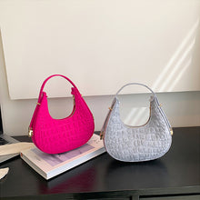 Load image into Gallery viewer, Fashion Niche Crescent Bag Shoulder Bag Versatile Felt Cloth Armpit Bag Women Handbag Shoulder Bag