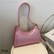 Load image into Gallery viewer, Fashion Simple Women Sequin Shoulder Bag Armpit Bag Versatile Portable PU Leather Handbag Shoulder Bag