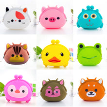 Load image into Gallery viewer, Cute Animal Mini Wallet Creative Cartoon Silicone Buckle Wallet Lightweight Portable Large Capacity Coin Purse Wallet