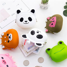 Load image into Gallery viewer, Cute Animal Mini Wallet Creative Cartoon Silicone Buckle Wallet Lightweight Portable Large Capacity Coin Purse Wallet