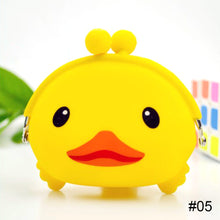 Load image into Gallery viewer, Cute Animal Mini Wallet Creative Cartoon Silicone Buckle Wallet Lightweight Portable Large Capacity Coin Purse Wallet