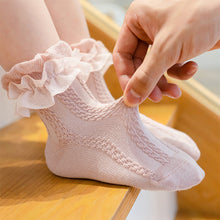 Load image into Gallery viewer, Children Lace Socks Warm Socks Soft Breathable Lace Socks Comfortable Cotton Socks for Girls