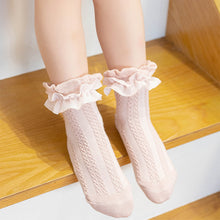 Load image into Gallery viewer, Children Lace Socks Warm Socks Soft Breathable Lace Socks Comfortable Cotton Socks for Girls