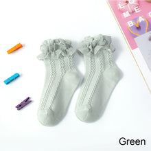 Load image into Gallery viewer, Children Lace Socks Warm Socks Soft Breathable Lace Socks Comfortable Cotton Socks for Girls