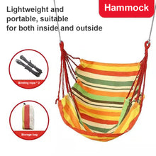 Load image into Gallery viewer, Adult Leisure Hanging Chair Canvas Hammock College Student Dormitory Bedroom Hanging Chair Outdoor Swing Hanging Chair