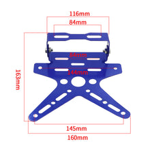Load image into Gallery viewer, Universal Adjustable Motorcycle License Plate Holder Mount Bracket Alloy Aluminum Registration Number Plate Cover