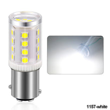 Load image into Gallery viewer, 1PC Car Brake Signal Lights 1156 BA15S LED 1157 BAY15D Bulb 3030 24LEDs Lamp White Yellow Red with Cover Auto 12V