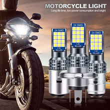 Load image into Gallery viewer, 1PC H4 P15D H6M BA20D LED Bulb 3030 24smd Motorcycle Motor Headlight Lamp Daytime Fog Light 6000K 12V Super Bright