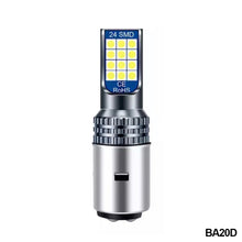 Load image into Gallery viewer, 1PC H4 P15D H6M BA20D LED Bulb 3030 24smd Motorcycle Motor Headlight Lamp Daytime Fog Light 6000K 12V Super Bright