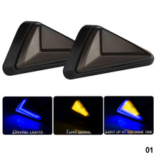 Load image into Gallery viewer, 2Pcs Motorcycle Flush Mount Triangle Turn Signal Light LED L-shape Indicator Lamp DRL Blinker Waterproof Led Flashing Lights