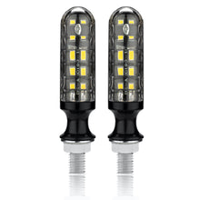 Load image into Gallery viewer, 2Pcs Universal Motorcycle Turn Signal Lights 10 LED DRL Motor Indicator Blinker Flowing Tail Flexible Lamp