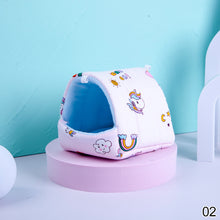 Load image into Gallery viewer, Cute Small Animal Sleeping Bed Rabbit Squirrel Guinea Pig Nest Hamster House Winter Colorful Mini Cage Comfortable Soft Warm Mat