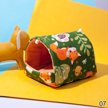 Load image into Gallery viewer, Cute Small Animal Sleeping Bed Rabbit Squirrel Guinea Pig Nest Hamster House Winter Colorful Mini Cage Comfortable Soft Warm Mat