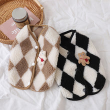 Load image into Gallery viewer, Fashion Plaid Fleece Coat Jack Dog Clothes Bear Vest Dogs Clothing Pet Outfits Cute Winter Yorkies Christmas Costume Small Dogs