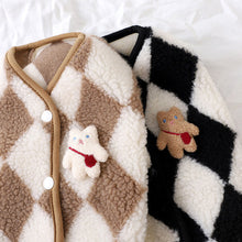 Load image into Gallery viewer, Fashion Plaid Fleece Coat Jack Dog Clothes Bear Vest Dogs Clothing Pet Outfits Cute Winter Yorkies Christmas Costume Small Dogs