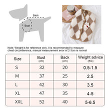Load image into Gallery viewer, Fashion Plaid Fleece Coat Jack Dog Clothes Bear Vest Dogs Clothing Pet Outfits Cute Winter Yorkies Christmas Costume Small Dogs