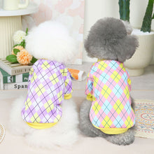 Load image into Gallery viewer, Pet Clothes Classical Lattice Two-legged Clothes Comfortable and Breathable Cat Clothes Puppy Clothes