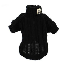 Load image into Gallery viewer, Puppy Dog Knit Sweater Pet Cat Warm Winter Classic Sweaters Knitted Turtleneck Small Dogs Kitten Cats Soft Knitwear Apparel XS-L