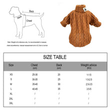 Load image into Gallery viewer, Puppy Dog Knit Sweater Pet Cat Warm Winter Classic Sweaters Knitted Turtleneck Small Dogs Kitten Cats Soft Knitwear Apparel XS-L