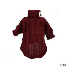 Load image into Gallery viewer, Puppy Dog Knit Sweater Pet Cat Warm Winter Classic Sweaters Knitted Turtleneck Small Dogs Kitten Cats Soft Knitwear Apparel XS-L