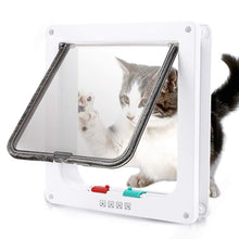Load image into Gallery viewer, Dog Cat Flap Door with 4 Way Lock Pet Cat Gate Security Flap Door For Animals Plastic Small Dog Gate Cat Flap Pet Door Gate